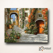 The Yard in Flowers -  Paint by Numbers Kit for Adults -  Portrait By Numbers