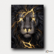 Thunder Black Lion -  Paint by Numbers Kit for Adults -  Portrait By Numbers