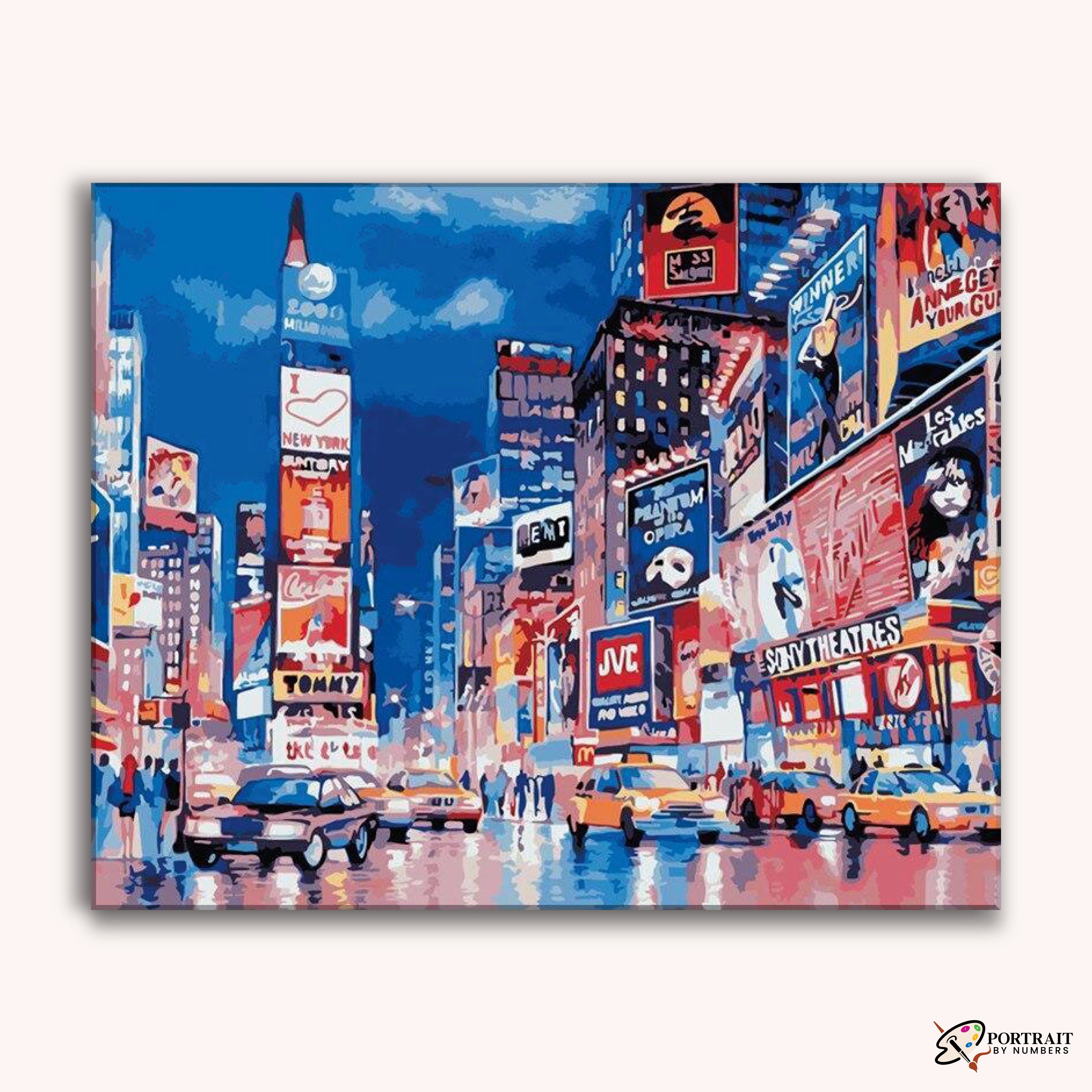 Times Square -  Paint by Numbers Kit for Adults -  Portrait By Numbers