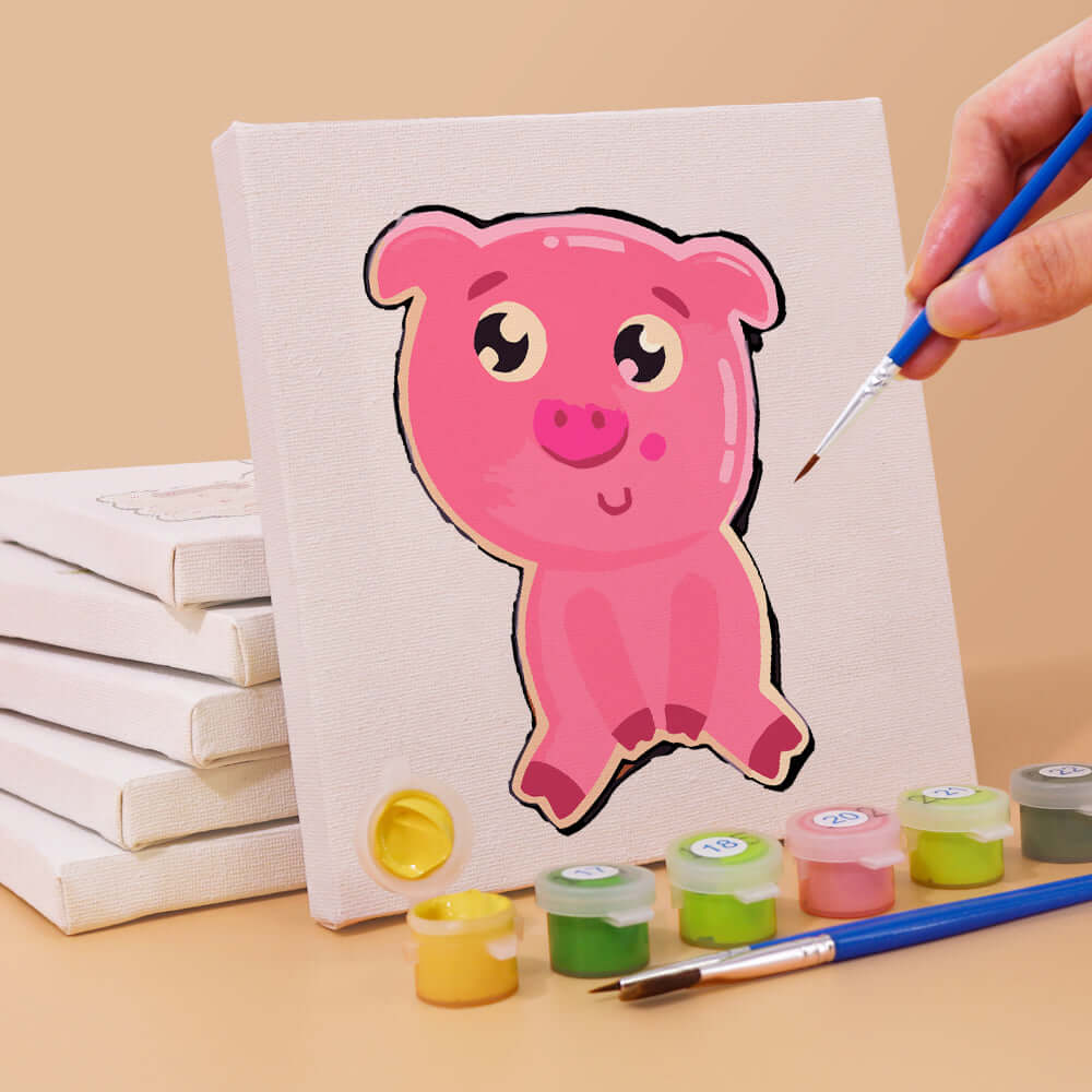 Tiny Tails (Set of 6) -  Paint by numbers Kit -  Portrait By Numbers