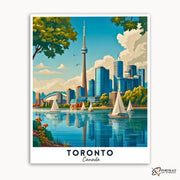 Toronto - Travel Poster -  Paint by Numbers Kit for Adults -  Portrait By Numbers