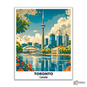 Toronto Travel Poster -  Paint by Numbers Kit for Adults -  Portrait By Numbers