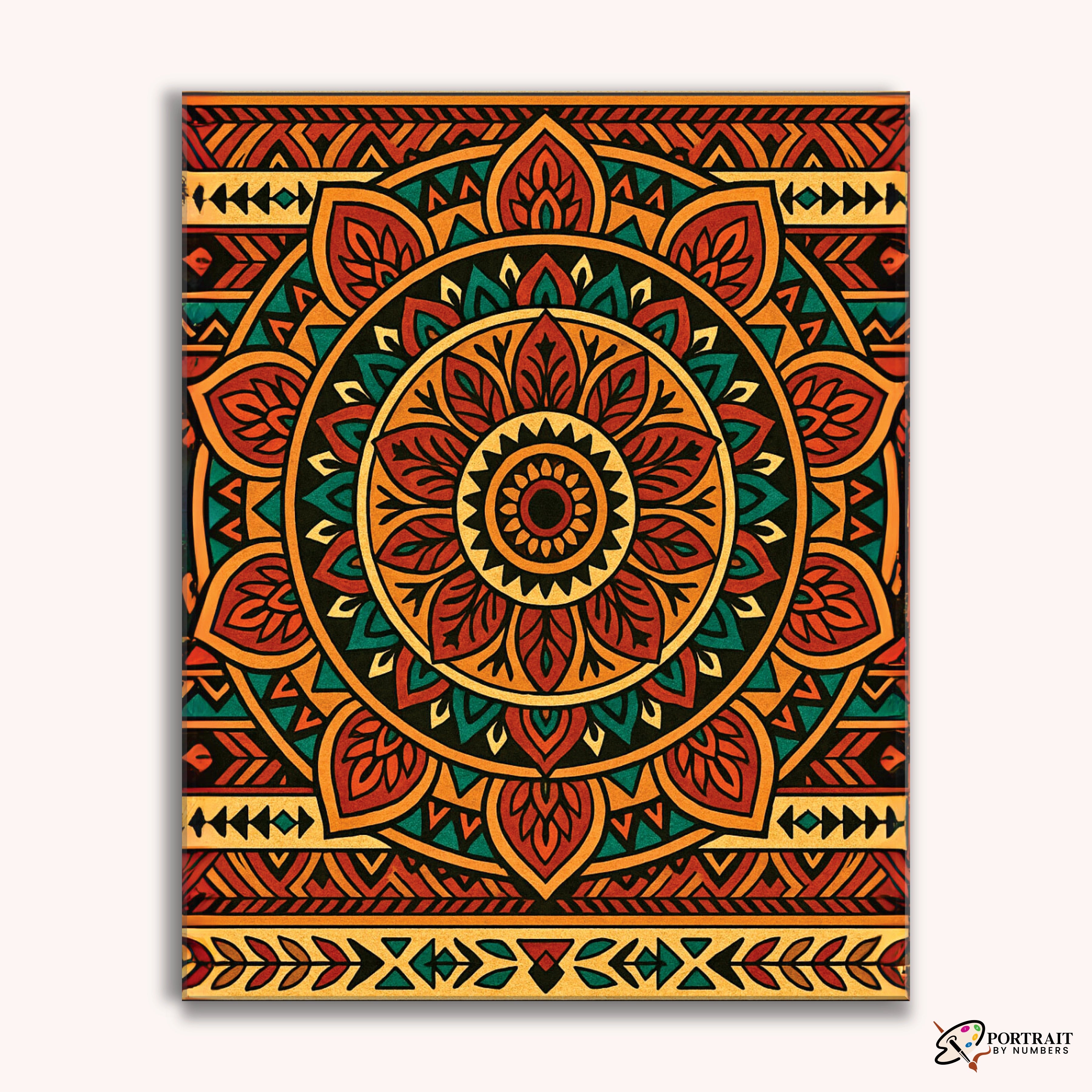 Tribal Sun (Mandala) -  Paint by Numbers Kit for Adults -  Portrait By Numbers
