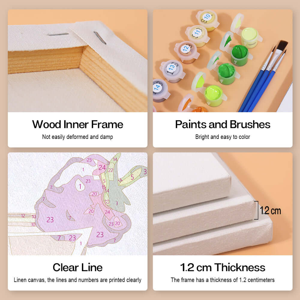 Tropic Sips (Set of 6) -  Paint by Numbers Kit for Adults -  Portrait By Numbers