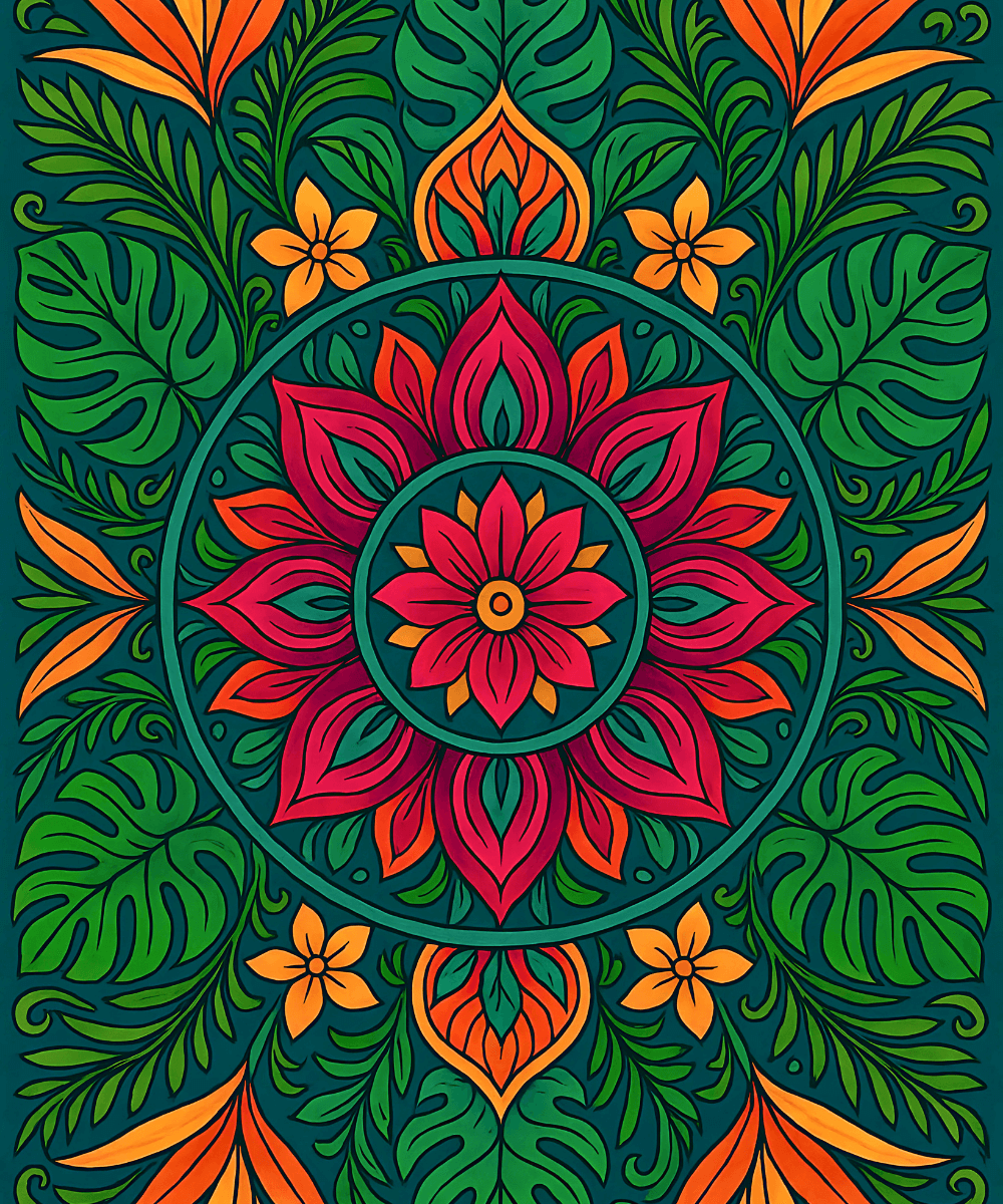 Tropical Bloom (Mandala)