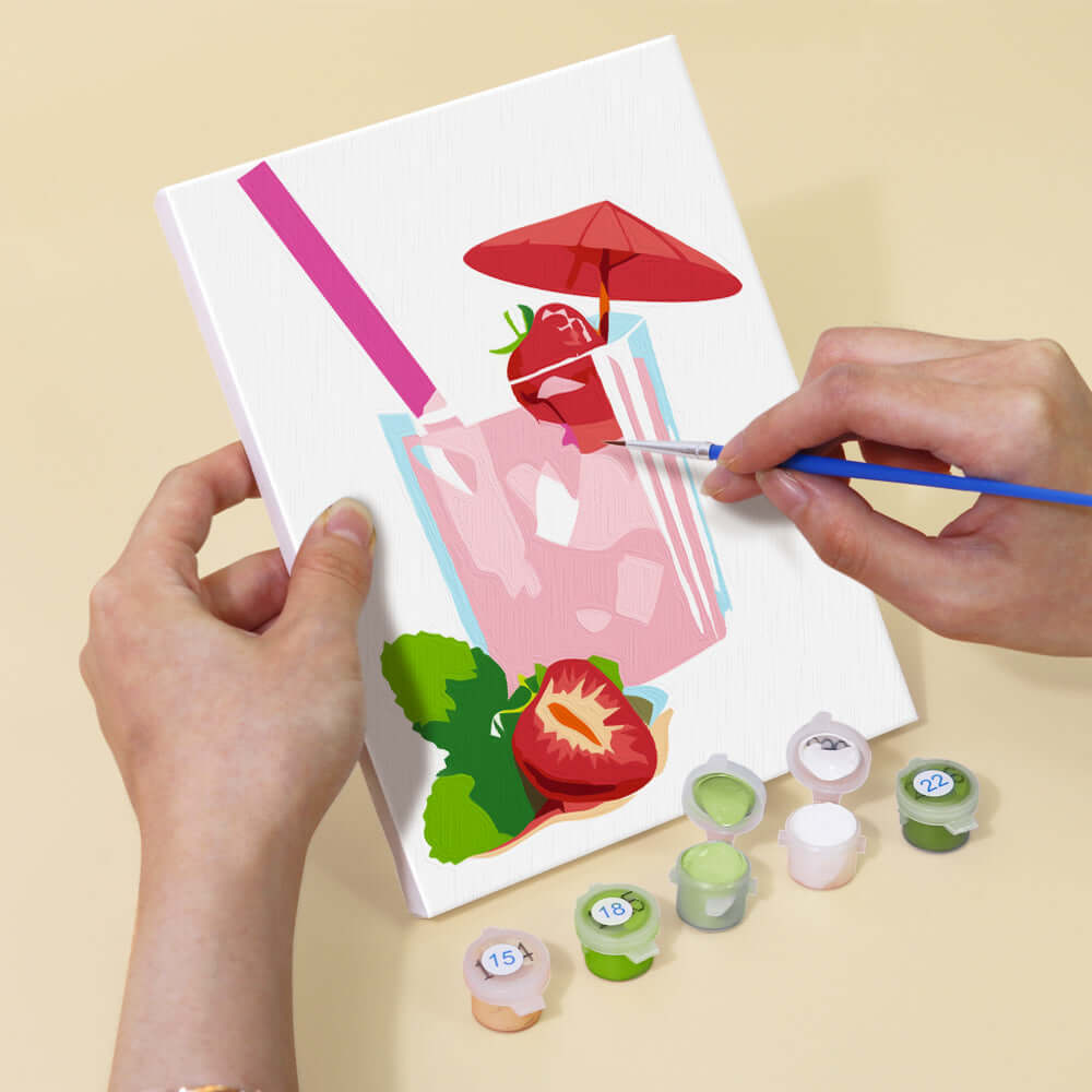 Tropical Sips (Set of 6) -  Paint by Numbers Kit for Adults -  Portrait By Numbers