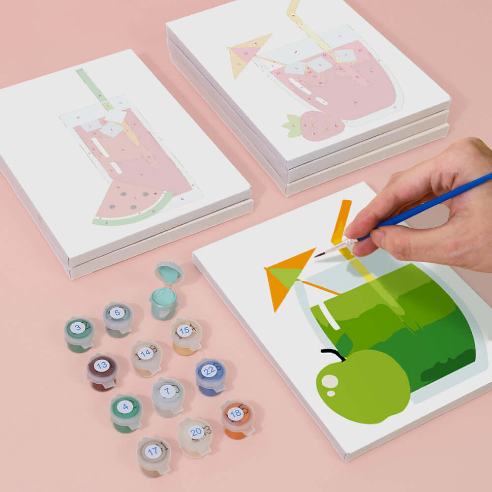 Tropical Twist (Set of 6) -  Paint by Numbers Kit for Adults -  Portrait By Numbers