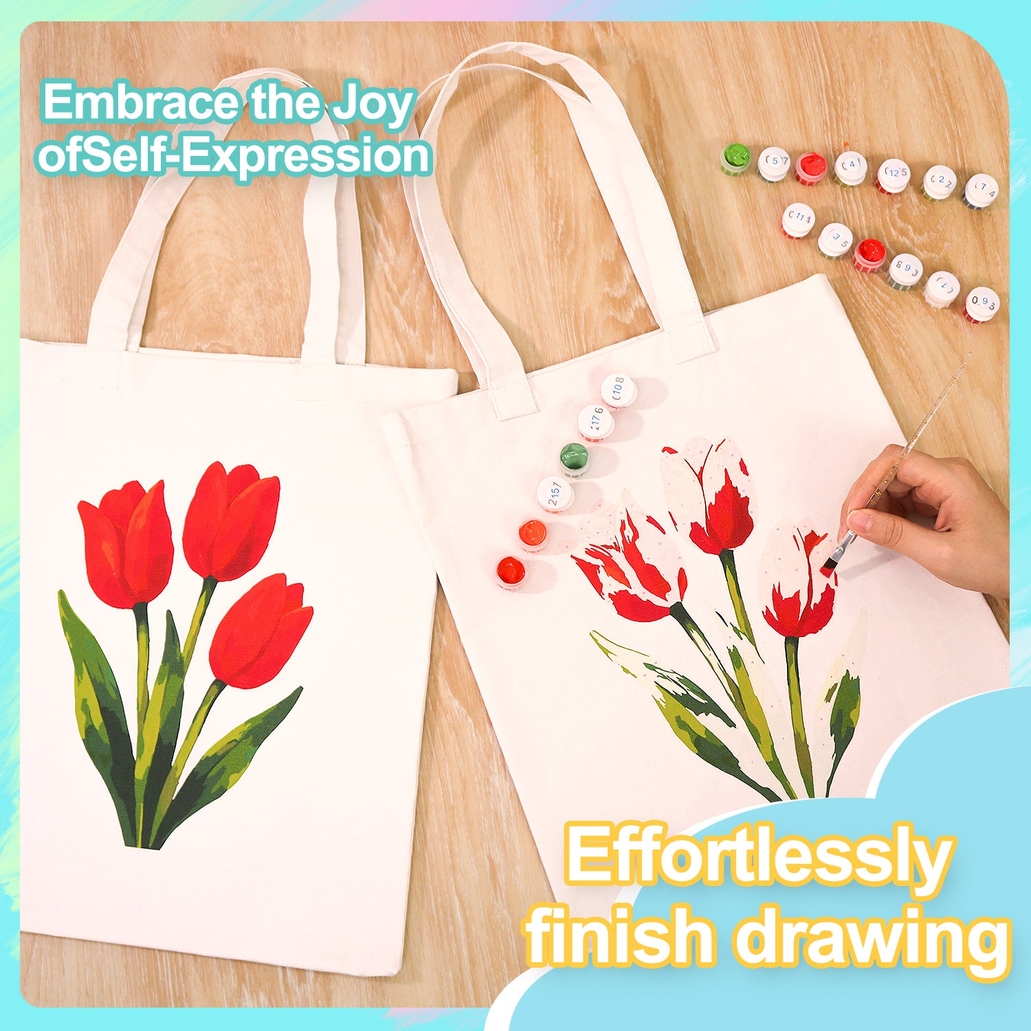 Tulip Bloom -  Paint by Numbers Kit for Adults -  Portrait By Numbers