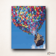 Up House -  Paint by Numbers Kit for Adults | Relaxing DIY Art Gift | -  Portrait By Numbers