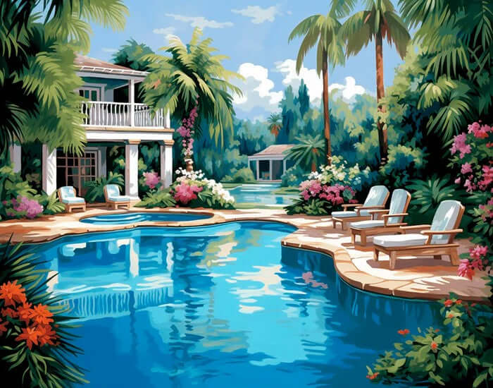 Urban Oasis -  Paint by numbers Kit -  Portrait By Numbers