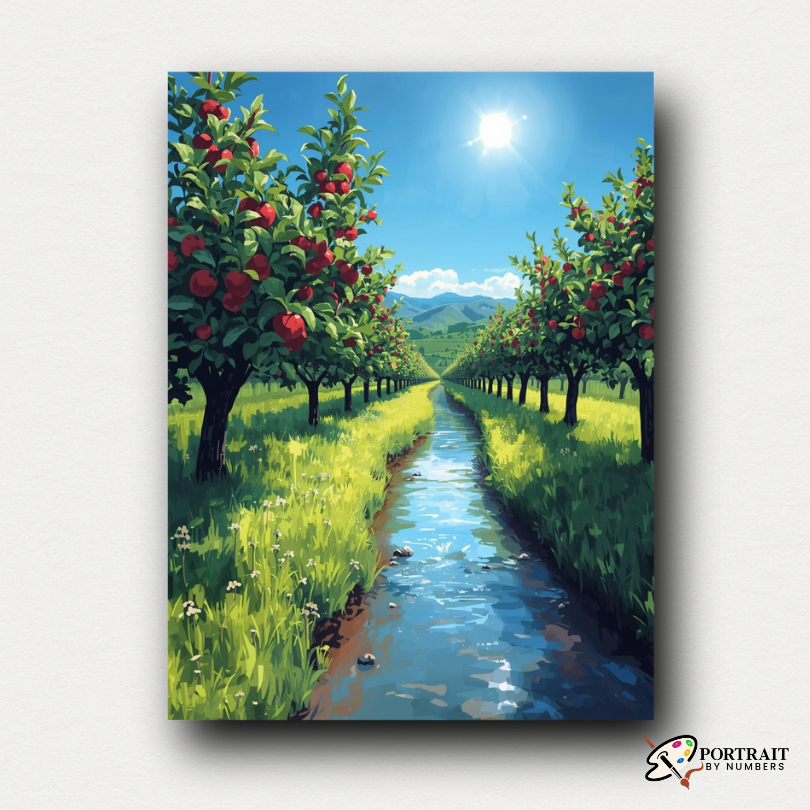 Valley of Apples -  Paint by Numbers Kit for Adults -  Portrait By Numbers