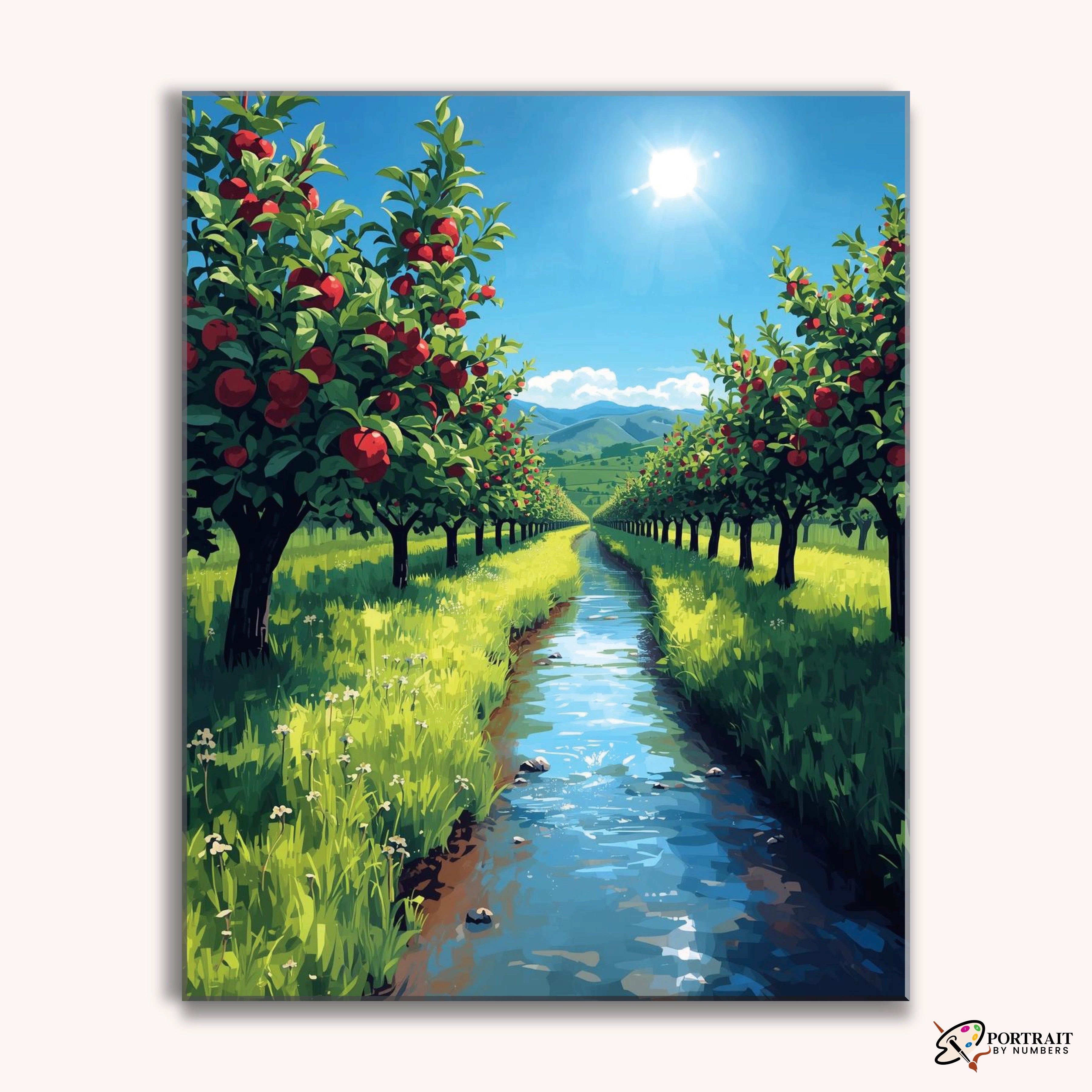 Valley of Apples -  Paint by Numbers Kit for Adults -  Portrait By Numbers