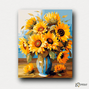 Vase of Golden Blooms -  Paint by Numbers Kit for Adults -  Portrait By Numbers