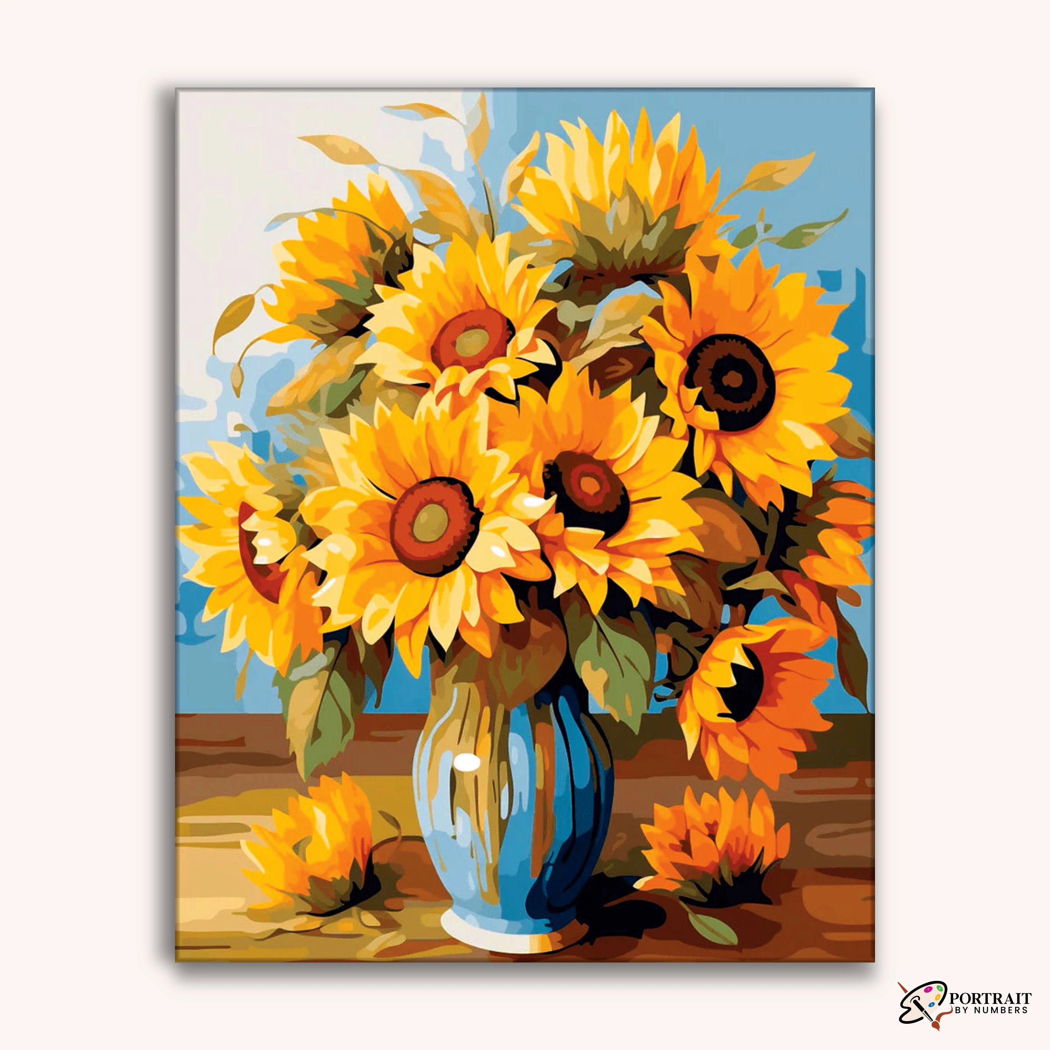 Vase of Golden Blooms -  Paint by Numbers Kit for Adults -  Portrait By Numbers