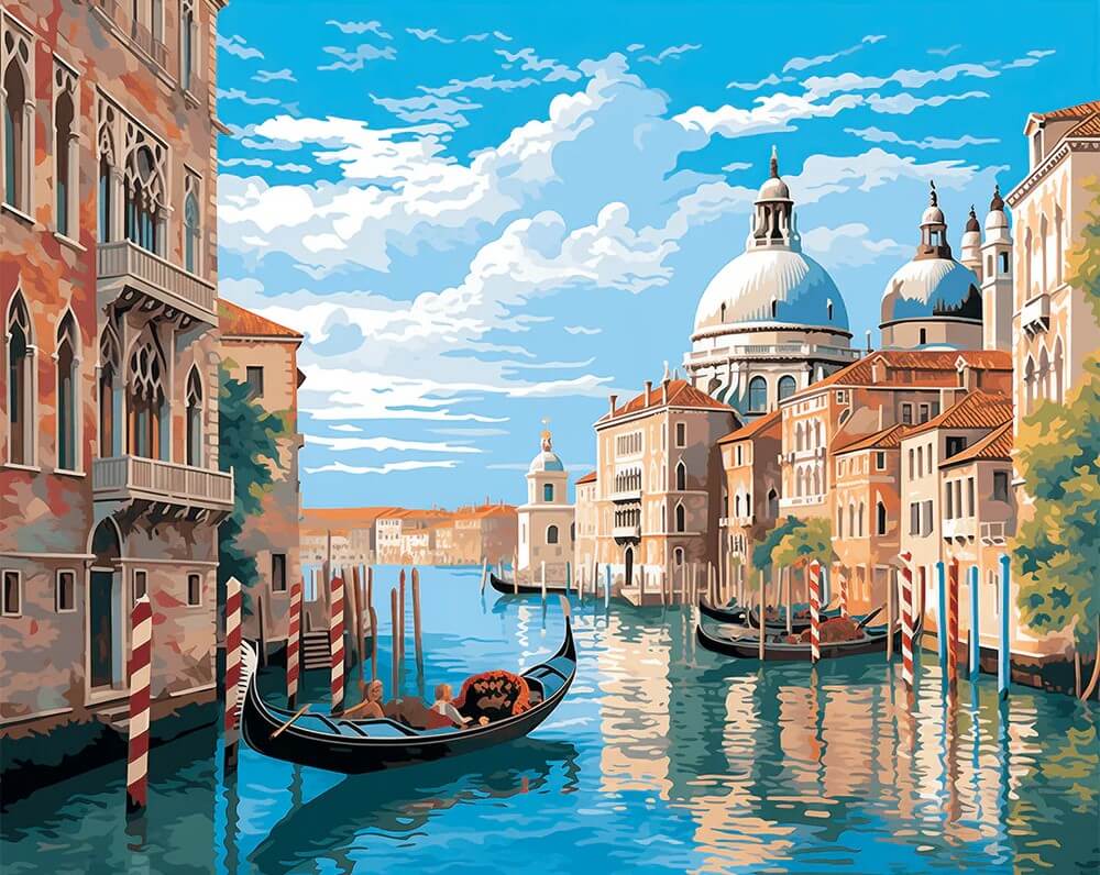 Venetian Canal -  Paint by numbers -  Portrait By Numbers