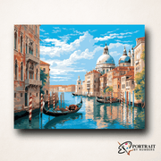 Venetian Canal -  Paint by Numbers Kit for Adults -  Portrait By Numbers
