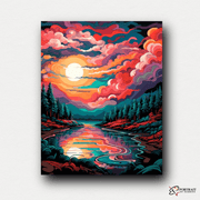 Vibrant Serenity -  Paint by Numbers Kit for Adults -  Portrait By Numbers