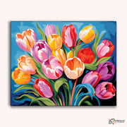 Vibrant Tulip Medley -  Paint by Numbers Kit for Adults -  Portrait By Numbers