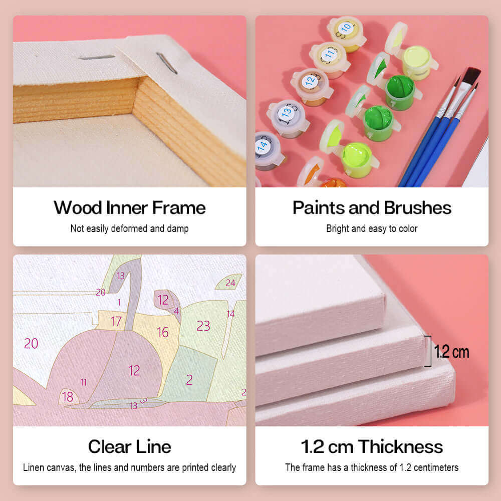 Vivid Pours (Set of 6) -  Paint by numbers Kit -  Portrait By Numbers