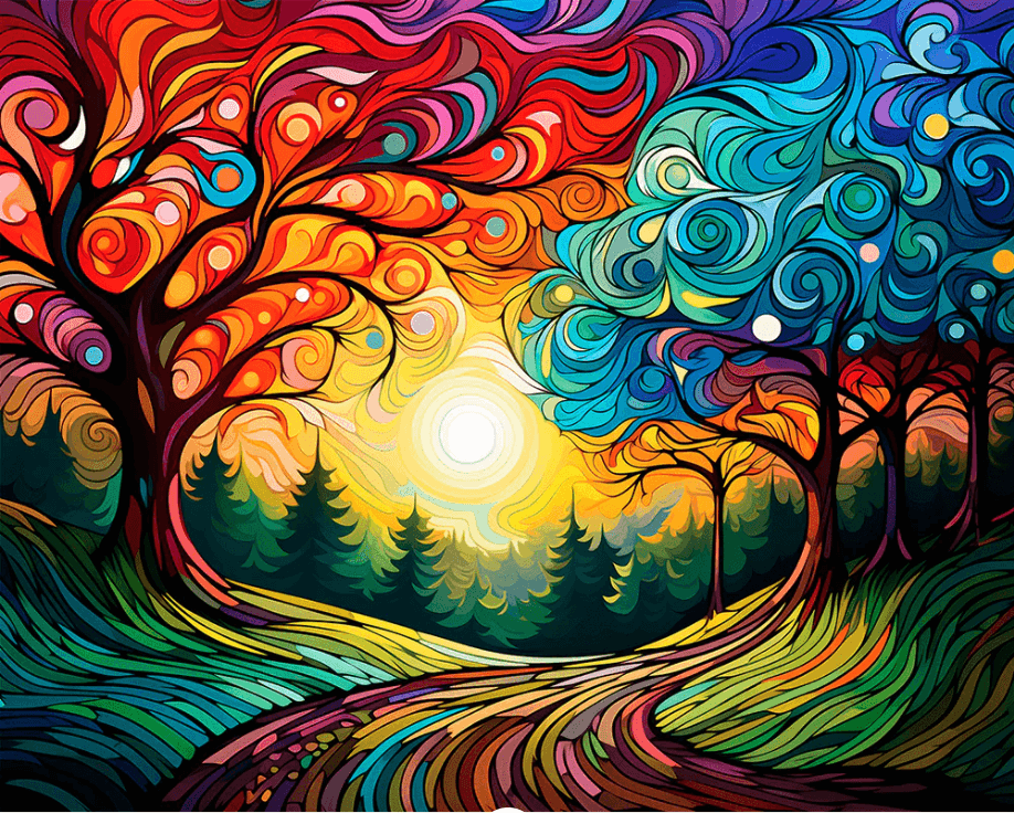 Vivid Wilderness -  Paint by numbers -  Portrait By Numbers