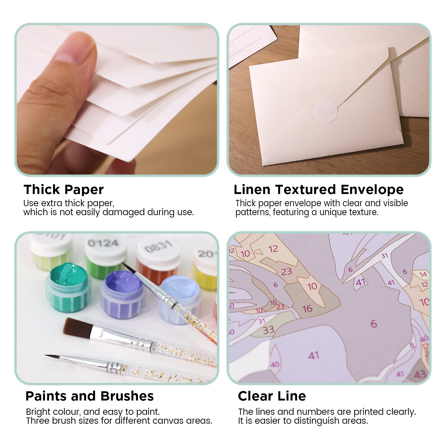 Wanderlust Travel Poster Cards Set -  Paint by Numbers Kit for Adults -  Portrait By Numbers