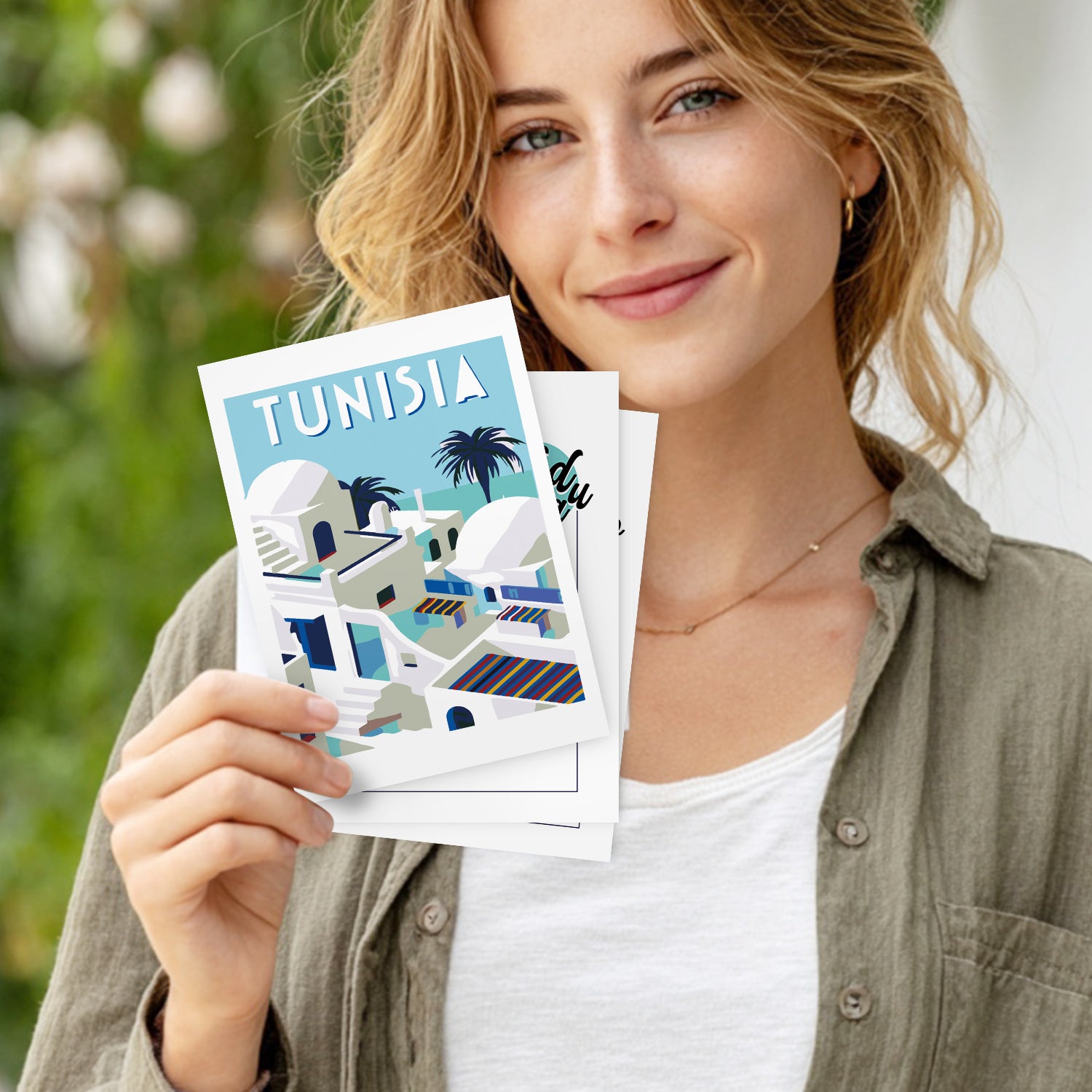 Wanderlust Travel Poster Cards Set -  Paint by Numbers Kit for Adults -  Portrait By Numbers