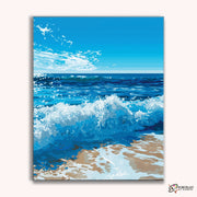Warm Beach Waves -  Paint by Numbers Kit for Adults -  Portrait By Numbers