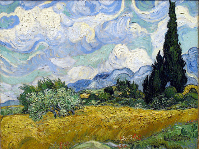 Wheat Field with Cypresses - Vincent Van Gogh -  Paint by numbers -  Portrait By Numbers