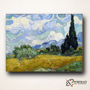 Wheat Field with Cypresses - Vincent Van Gogh -  Paint by numbers -  Portrait By Numbers