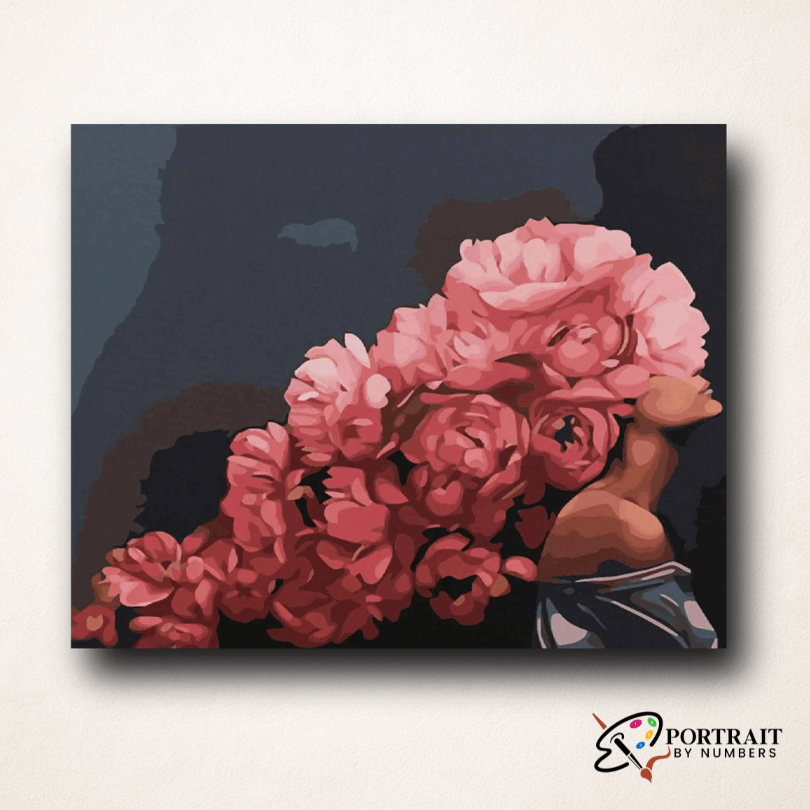 Whispers Among Roses -  Paint by numbers -  Portrait By Numbers