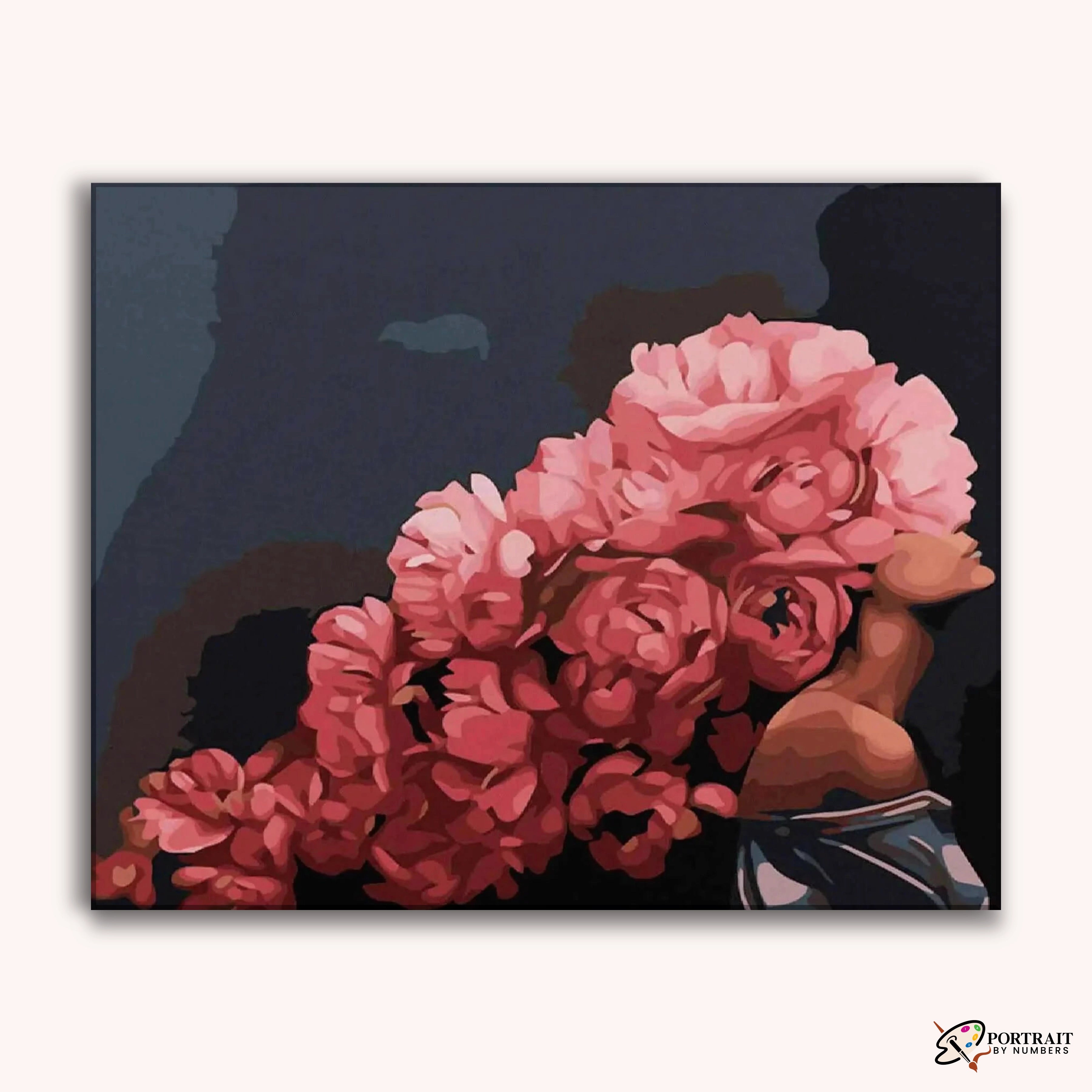 Whispers Among Roses -  Paint by Numbers Kit for Adults -  Portrait By Numbers