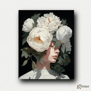 White Solitude -  Paint by numbers Kit -  Portrait By Numbers