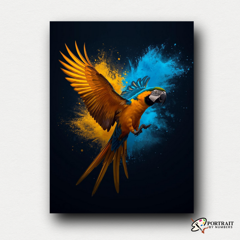 Wings of Color -  Paint by numbers Kit -  Portrait By Numbers