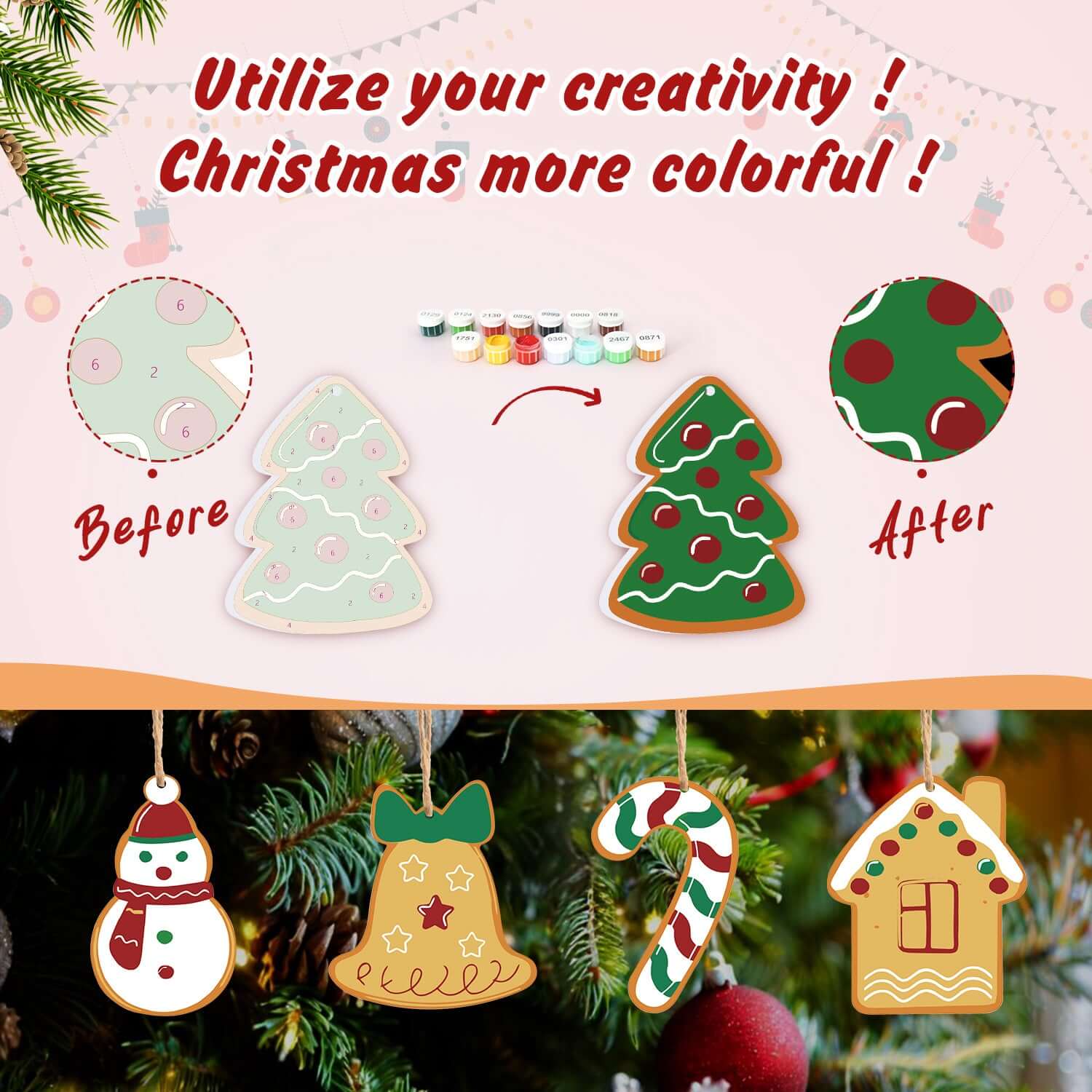Winter Joy -  Paint by numbers Kit -  Portrait By Numbers