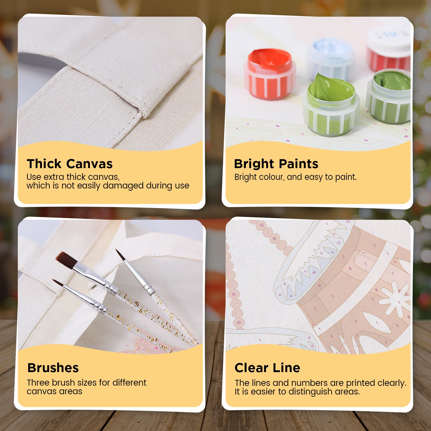 Winter Mittens Bag -  Paint by Numbers Kit for Adults -  Portrait By Numbers