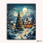Winter Star Village -  Paint by Numbers Kit for Adults -  Portrait By Numbers