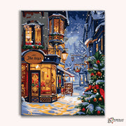 Winter Toy Shop Magic -  Paint by Numbers Kit for Adults -  Portrait By Numbers