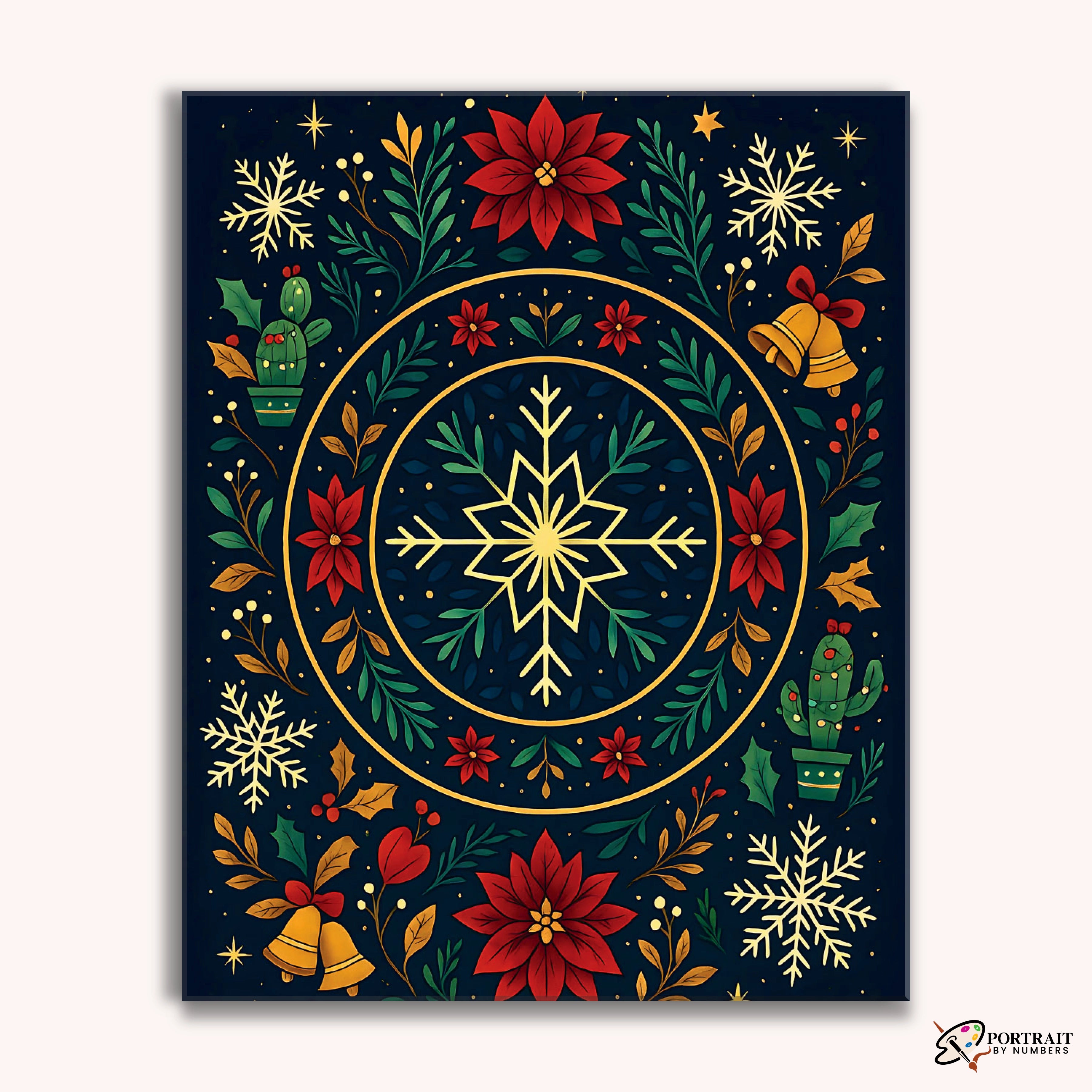 Winter Wishes (Mandala) -  Paint by Numbers Kit for Adults -  Portrait By Numbers