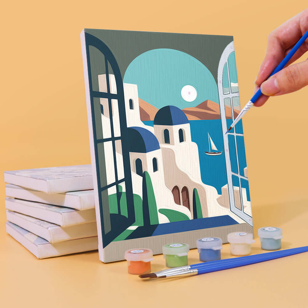 Wonderscape Minis (Set of 6) -  Paint by numbers Kit -  Portrait By Numbers