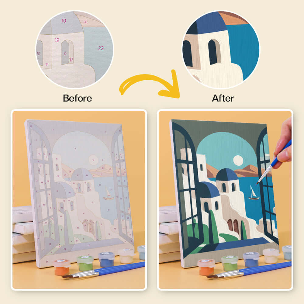 Wonderscape Minis (Set of 6) -  Paint by numbers Kit -  Portrait By Numbers