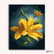Yellow Flowers Lotus -  Paint by Numbers Kit for Adults -  Portrait By Numbers