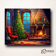 Yuletide Glow -  Paint by Numbers Kit for Adults | Relaxing DIY Art Gift | -  Portrait By Numbers