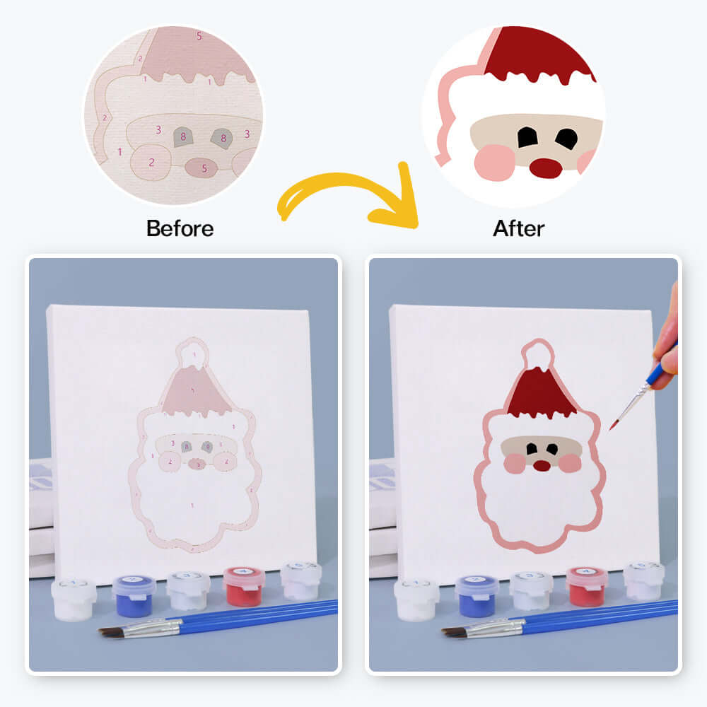 Yuletide Quads (Set of 4) -  Paint by numbers Kit -  Portrait By Numbers