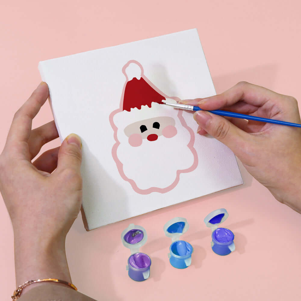 Yuletide Quads (Set of 4) -  Paint by numbers Kit -  Portrait By Numbers