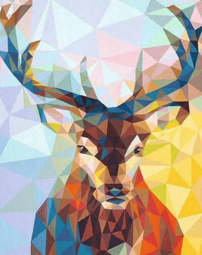 Abstract Deer Painting | Deer Painting Kit | Portrait By Numbers