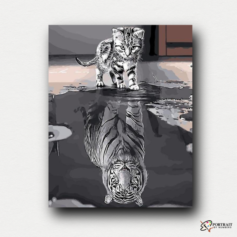 Cat & Tiger Reflection