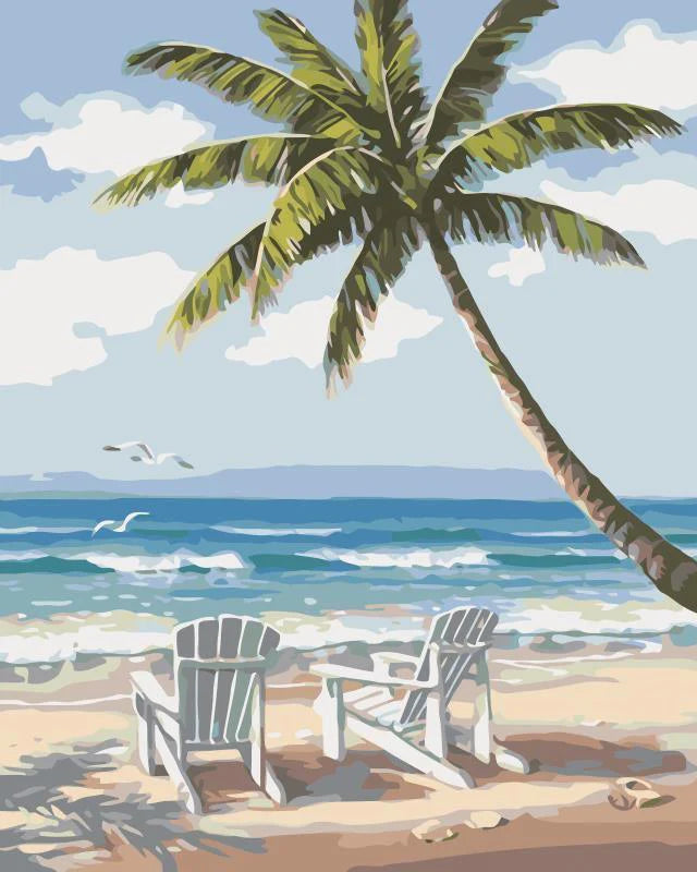 Chaises sur la plage