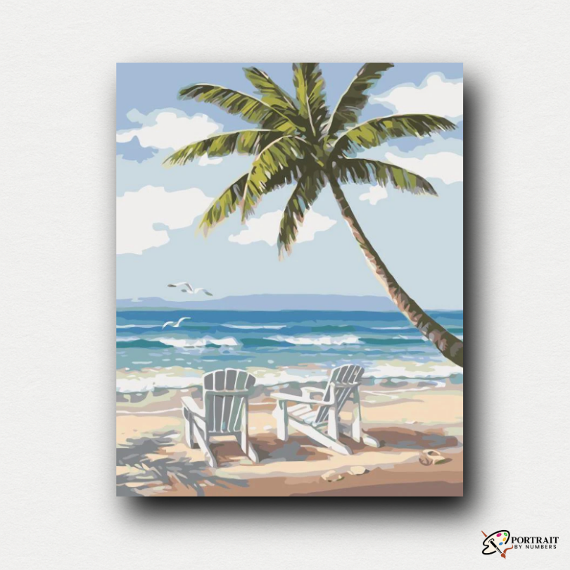 Chaises sur la plage