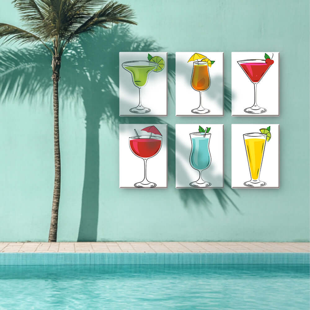Cocktail Art Poster | Mini Canvas Poster | Portrait By Numbers