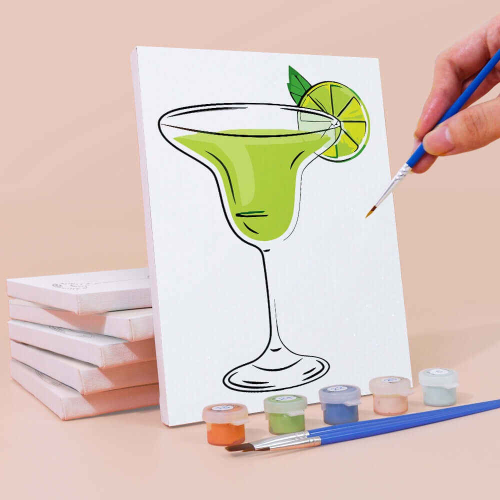 Cocktail Art Poster | Mini Canvas Poster | Portrait By Numbers